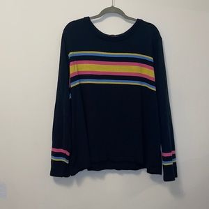 ASOS Plus Navy Blue Striped Sweater